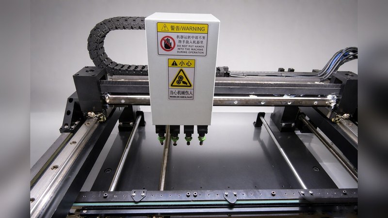 ラベルフィーダを実装機に接続する配線